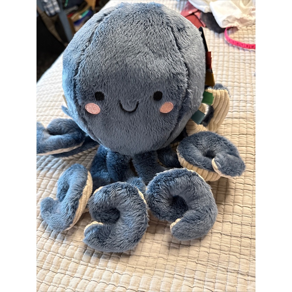 Itzy Ritzy Sweetie Snuggles Ollie the Octopus Blue Plush Sensory Toy 0m+ NEW